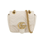 Gucci GG Marmont Mini Leather Quilted GG Logo Shoulder Bag 250526781209534