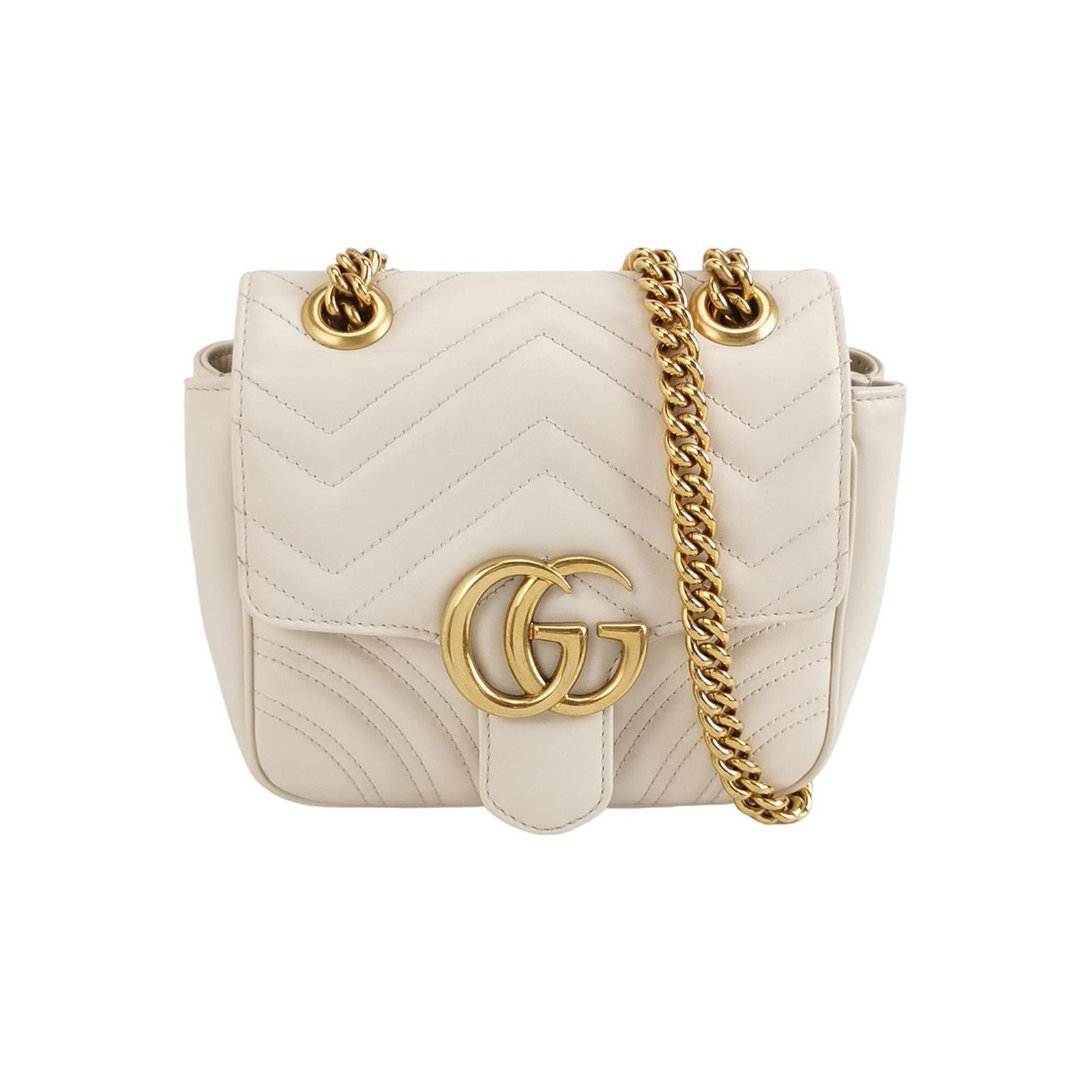 Gucci GG Marmont Mini Leather Quilted GG Logo Shoulder Bag 250526781209534