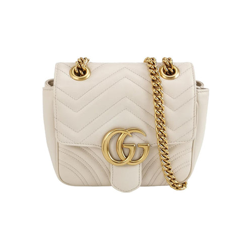 Gucci GG Marmont Mini Leather Quilted GG Logo Shoulder Bag 250526781209534