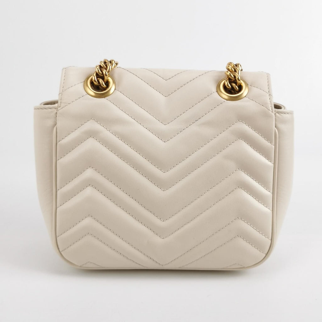 Gucci GG Marmont Mini Leather Quilted GG Logo Shoulder Bag 250526781209534