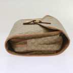 CELINE Macadam Canvas Clutch Bag Beige Auth 68436