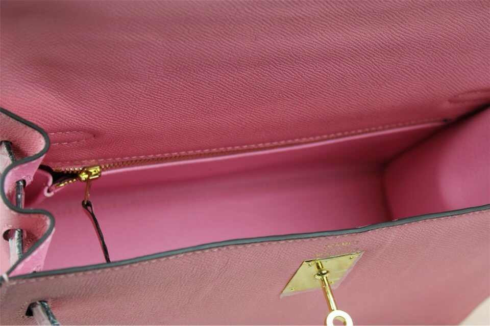 Hermes Kelly 32cm Epsom Leather Handbag Pink