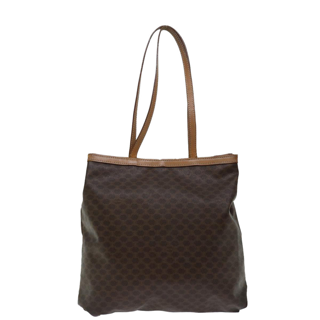 CELINE Macadam Canvas Tote Bag PVC Brown  68474