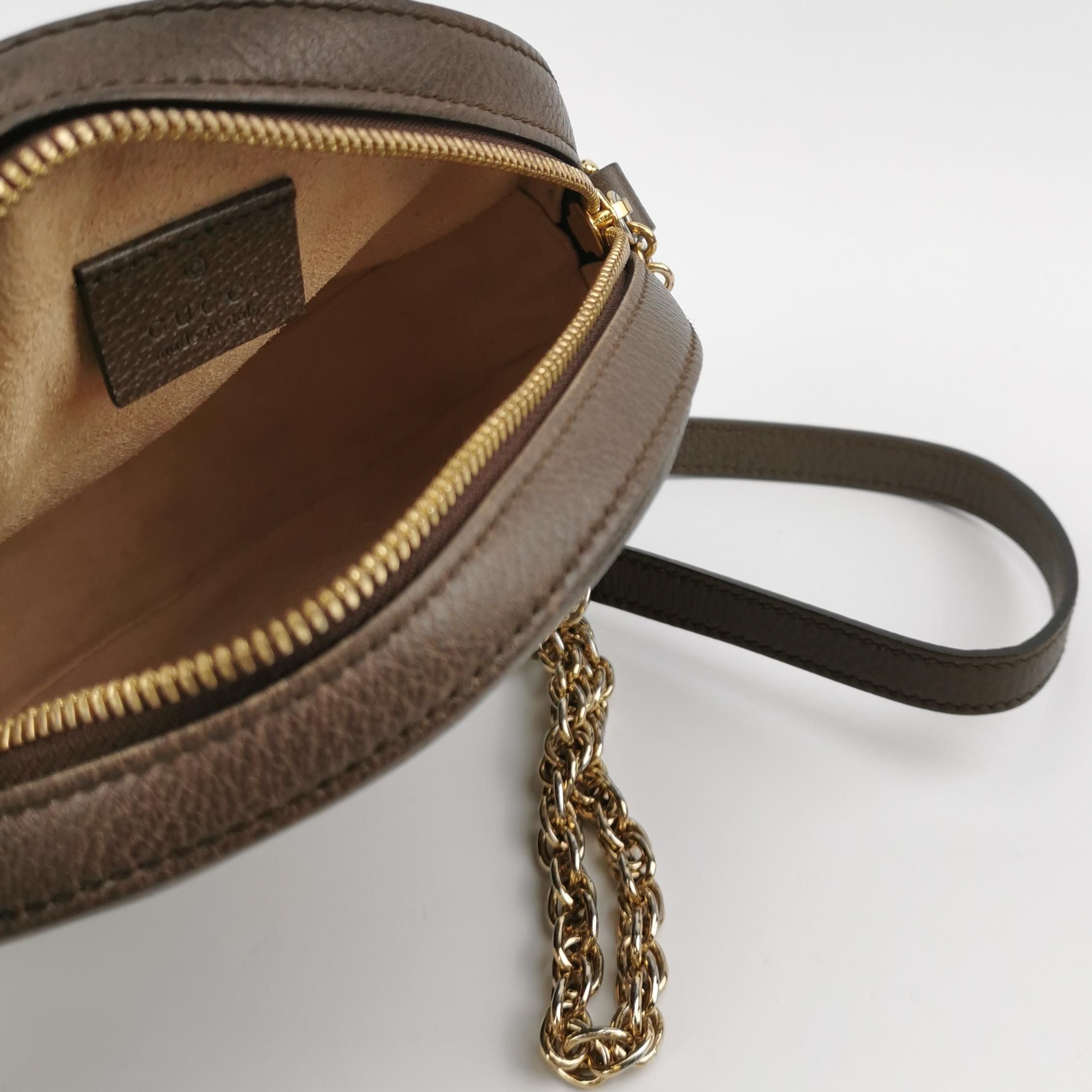 Gucci Ophidia Mini Leather Canvas GG Monogram Stripes Double G Crossbody Bag 250606781225129