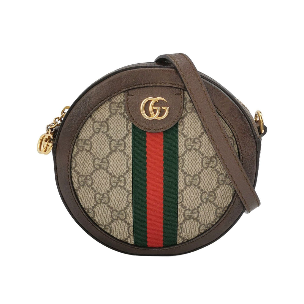 Gucci Ophidia Mini Leather Canvas GG Monogram Stripes Double G Crossbody Bag 250606781225129