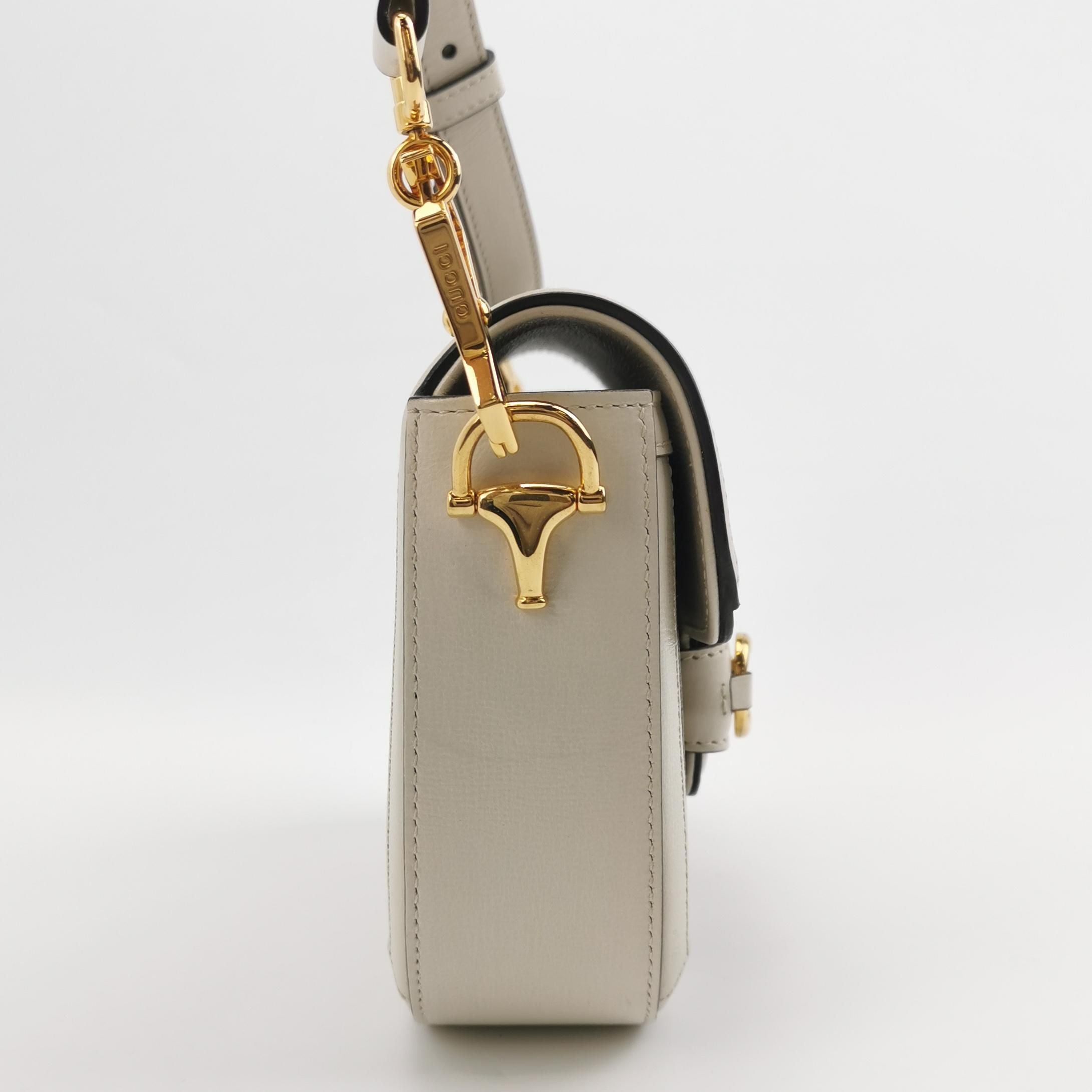 Gucci 1955 Mini GG Supreme Horsebit Shoulder Bag 250526781208839