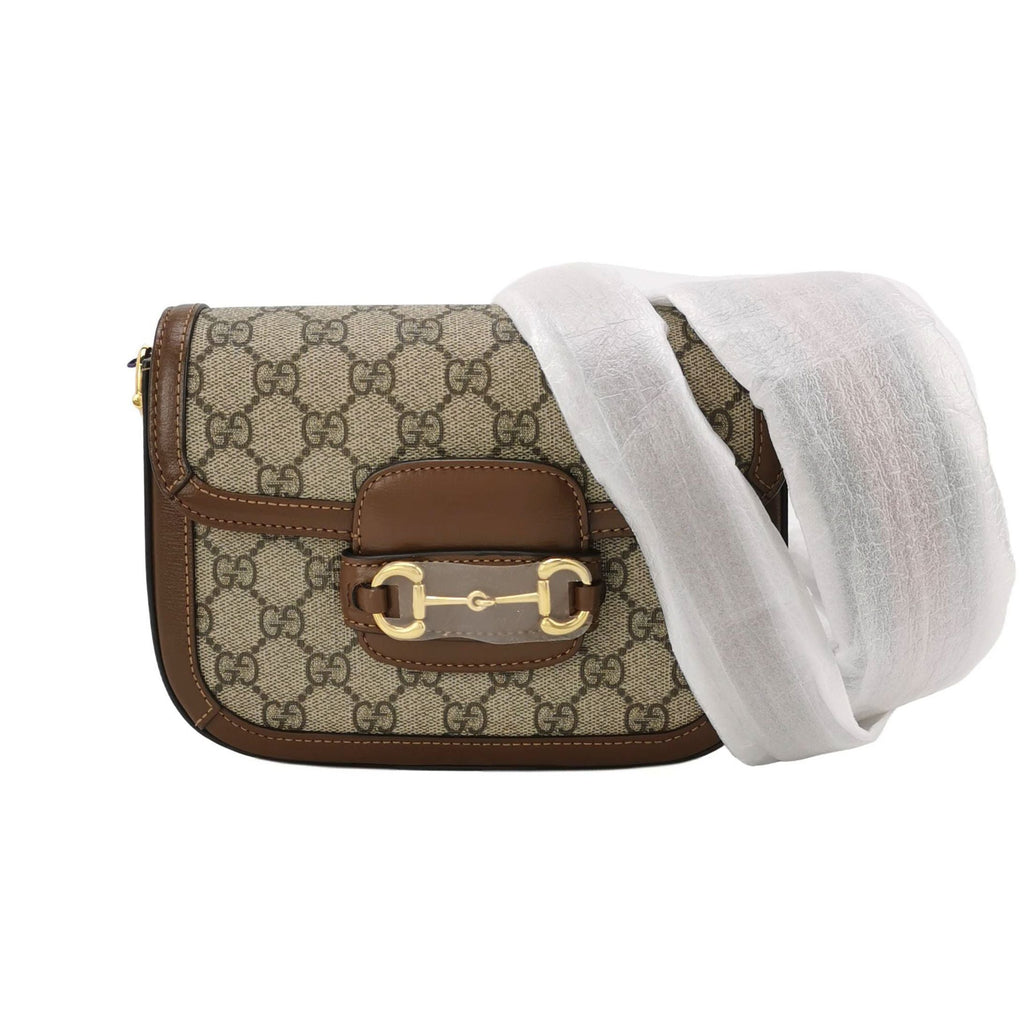 Gucci 1955 Mini GG Supreme Horsebit Shoulder Bag 250423781161345