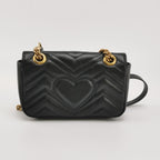Gucci GG Marmont Mini Leather Quilted Double G Flap Crossbody Bag 250420781156774