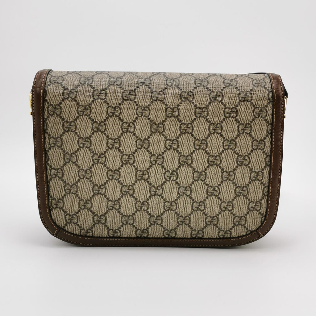 Gucci 1955 Small GG Canvas Horsebit Flap Crossbody Bag 250409781141006