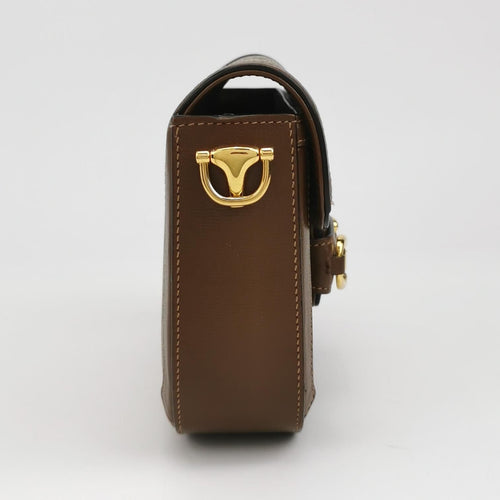 Gucci 1955 Mini GG Canvas Horsebit Shoulder Bag 250410781143063