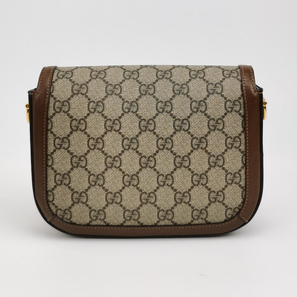 Gucci 1955 Mini GG Canvas Horsebit Shoulder Bag 250410781143063