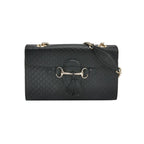 Gucci Emily Medium Leather Shoulder Bag with Tassel and Horsebit Detail 250607781226571