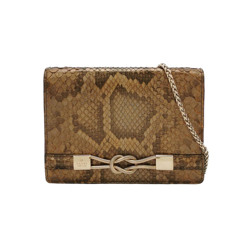 Gucci Snake Skin Metal Buckle Letter Logo Crossbody Shoulder Bag 250504781178380