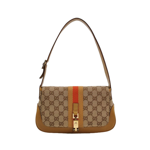 Gucci Jackie Leather Canvas GG Monogram Shoulder Bag 250607781226606