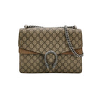 Gucci Dionysus Medium GG Supreme Suede Double Tiger Head Buckle Shoulder Bag 250606781225390