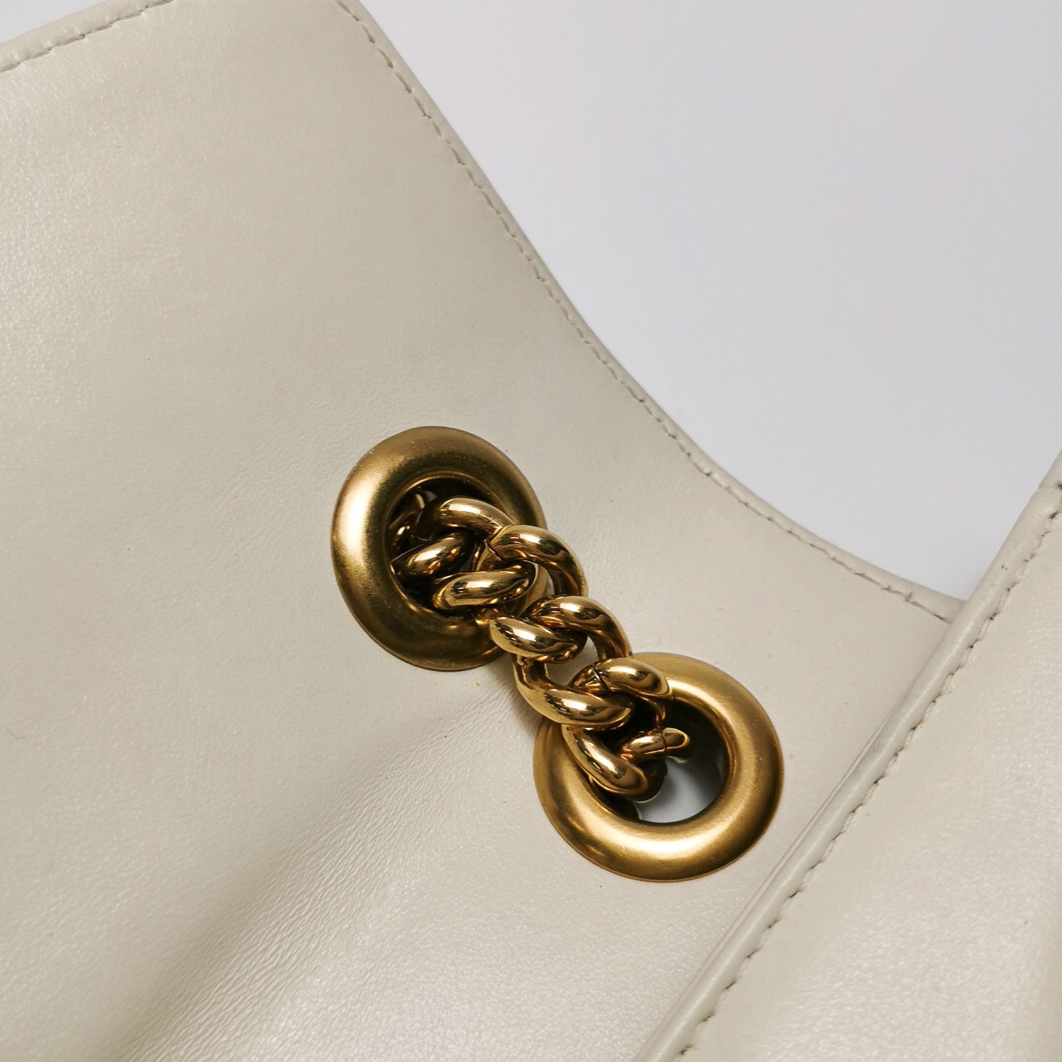 Gucci GG Marmont Small Leather V-Pattern Quilted Double G Logo Flap Shoulder Bag 067850800148