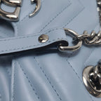 Gucci GG Marmont Mini Leather Quilted Double G Flap Shoulder Bag 250606781224889