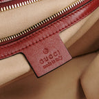 Gucci GG Marmont Small Leather and Canvas GG Monogram Double G Flap Shoulder Bag 250606781225855