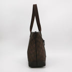 Gucci Leather and Nylon GG Canvas Zip Pocket Shoulder Bag 250603781220187