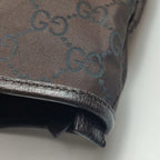 Gucci Leather and Nylon GG Canvas Zip Pocket Shoulder Bag 250603781220187