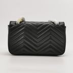 Gucci GG Marmont Small Leather V-stitched Double G Logo Flap Shoulder Bag 250603781220544