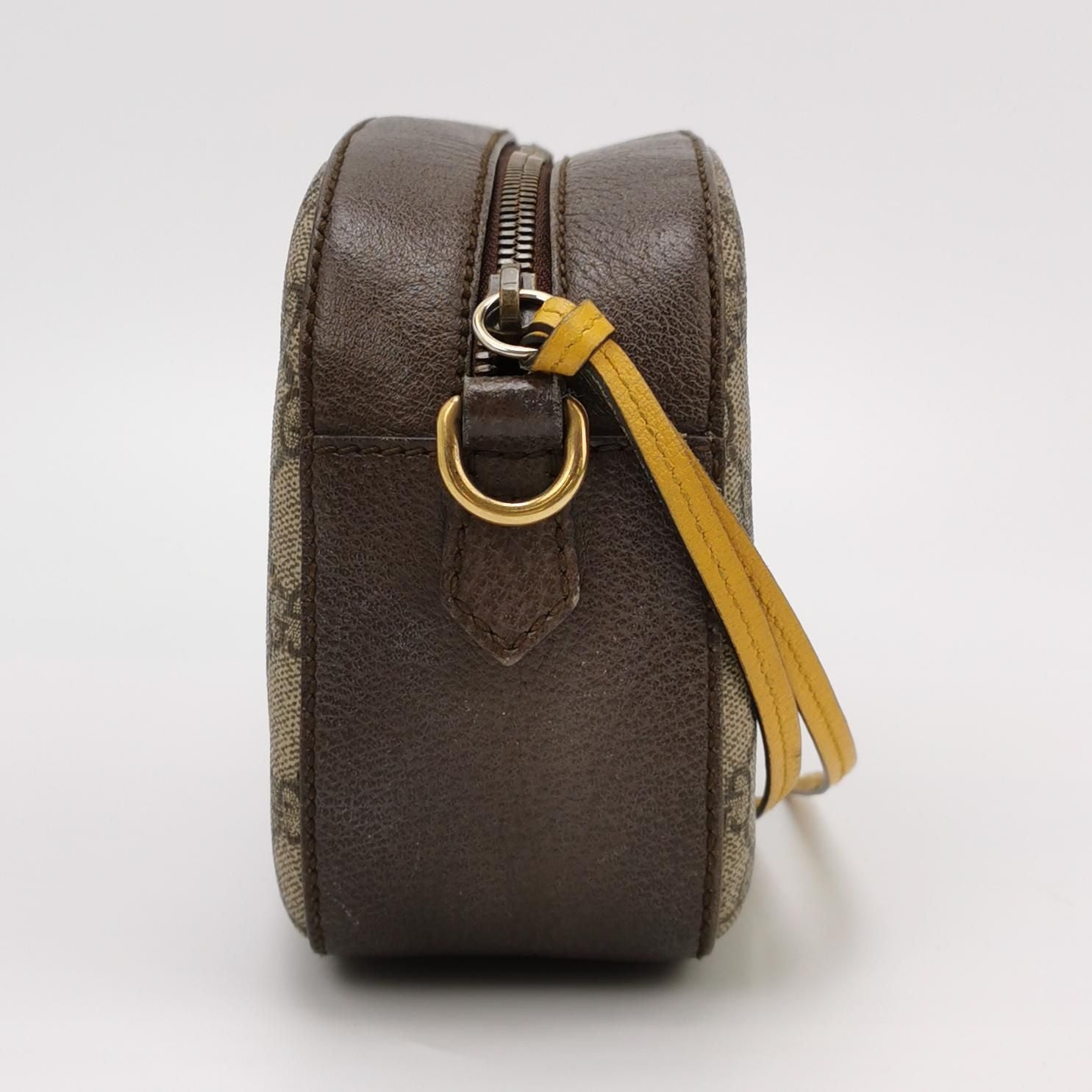 Gucci Neo Vintage GG Monogram Tiger Head Logo Crossbody Shoulder Bag 067850500952