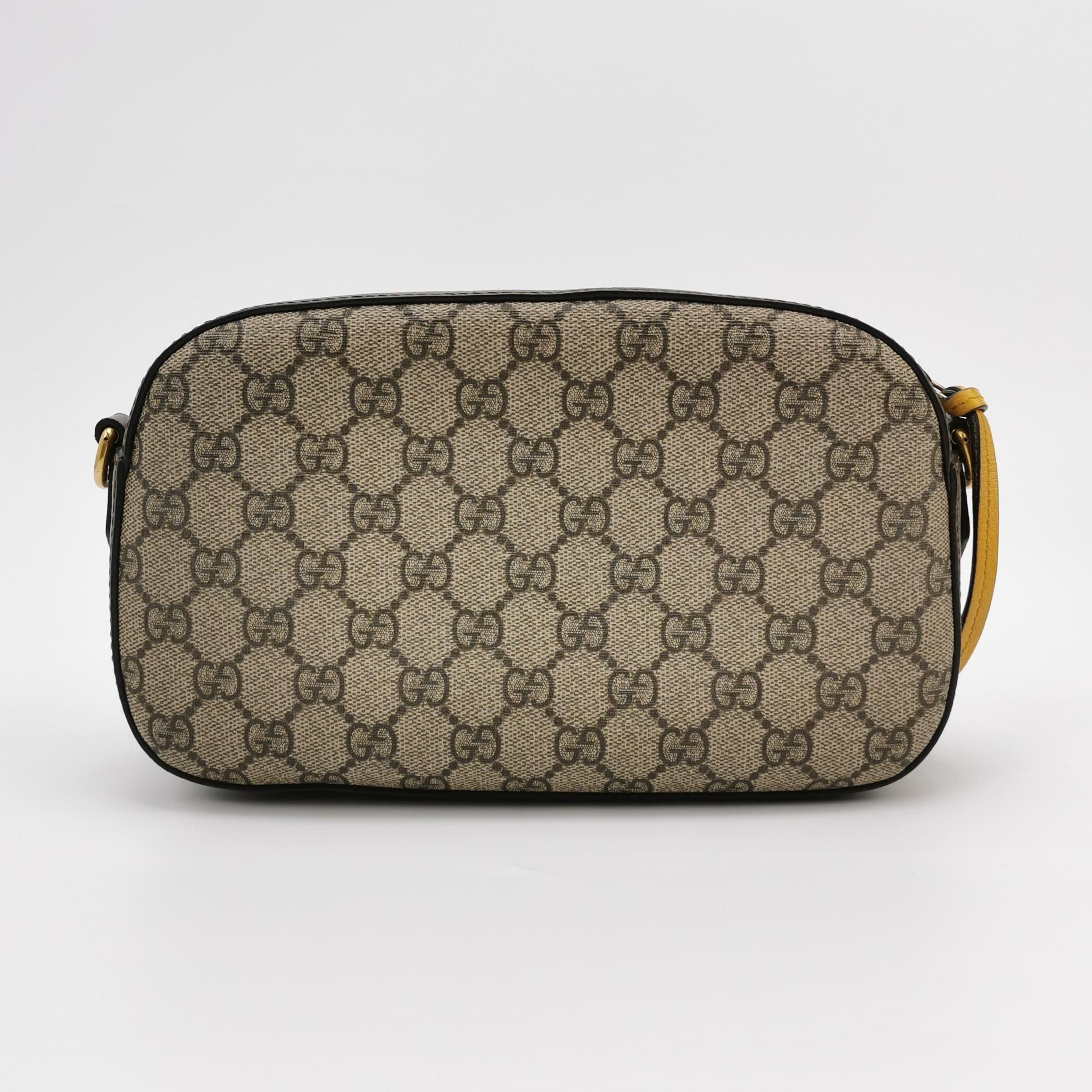Gucci Neo Vintage GG Monogram Tiger Head Logo Crossbody Shoulder Bag 067850500952