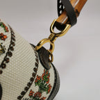 Gucci Bamboo1947 Medium Leather and Canvas Shoulder Bag 250603781220368