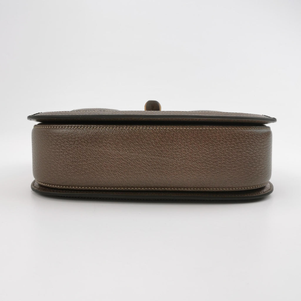 Gucci Bamboo1947 Medium Leather and Canvas Shoulder Bag 250603781220368