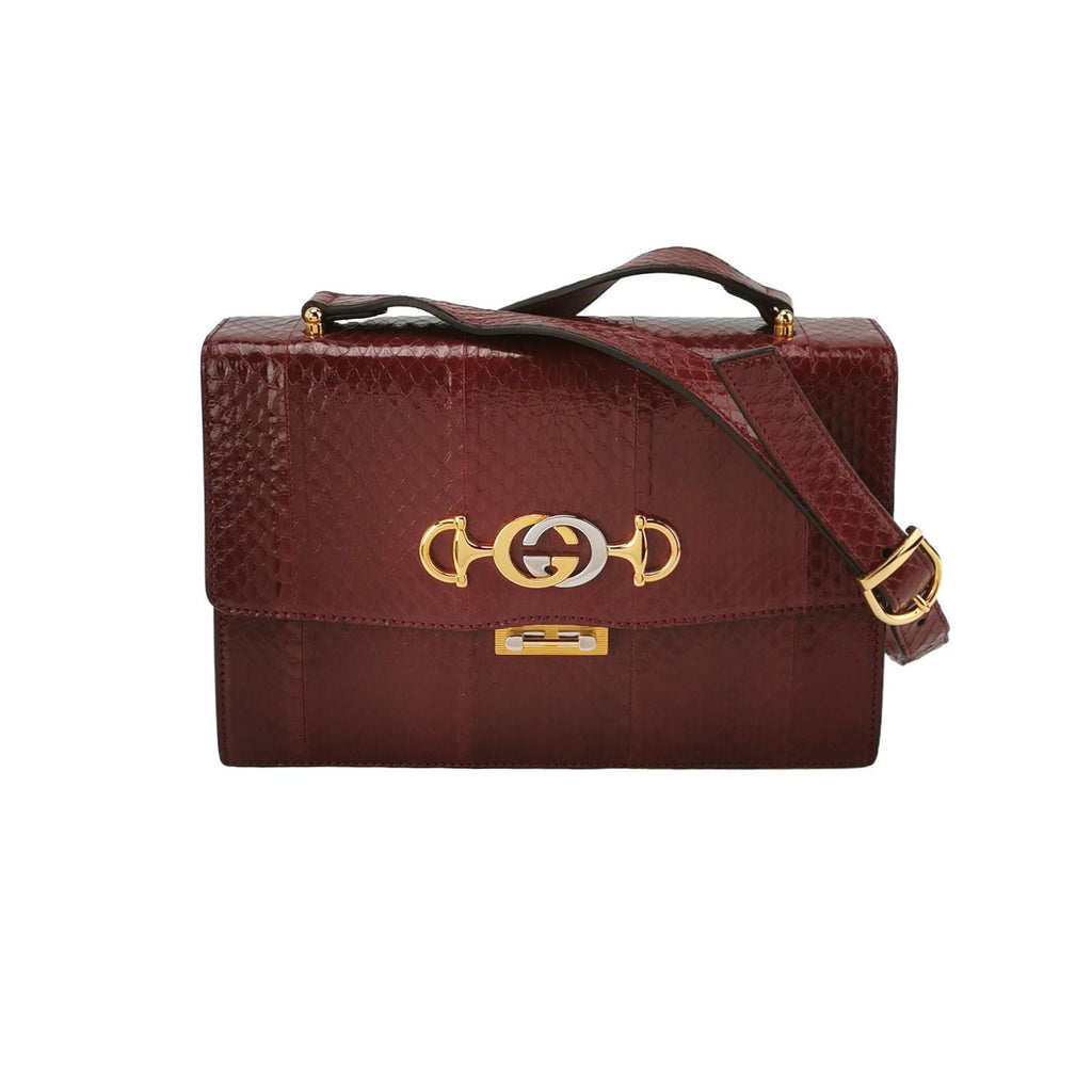 Gucci Zumi Snake Skin GG Horsebit Shoulder Bag 250604781222044