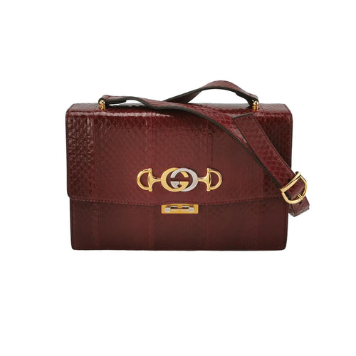 Gucci Zumi Snake Skin GG Horsebit Shoulder Bag 250604781222044