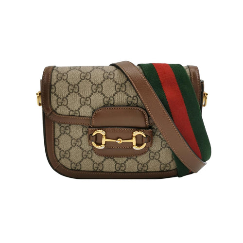 Gucci 1955 Mini GG Canvas Horsebit Flap Shoulder Bag 250604781222439