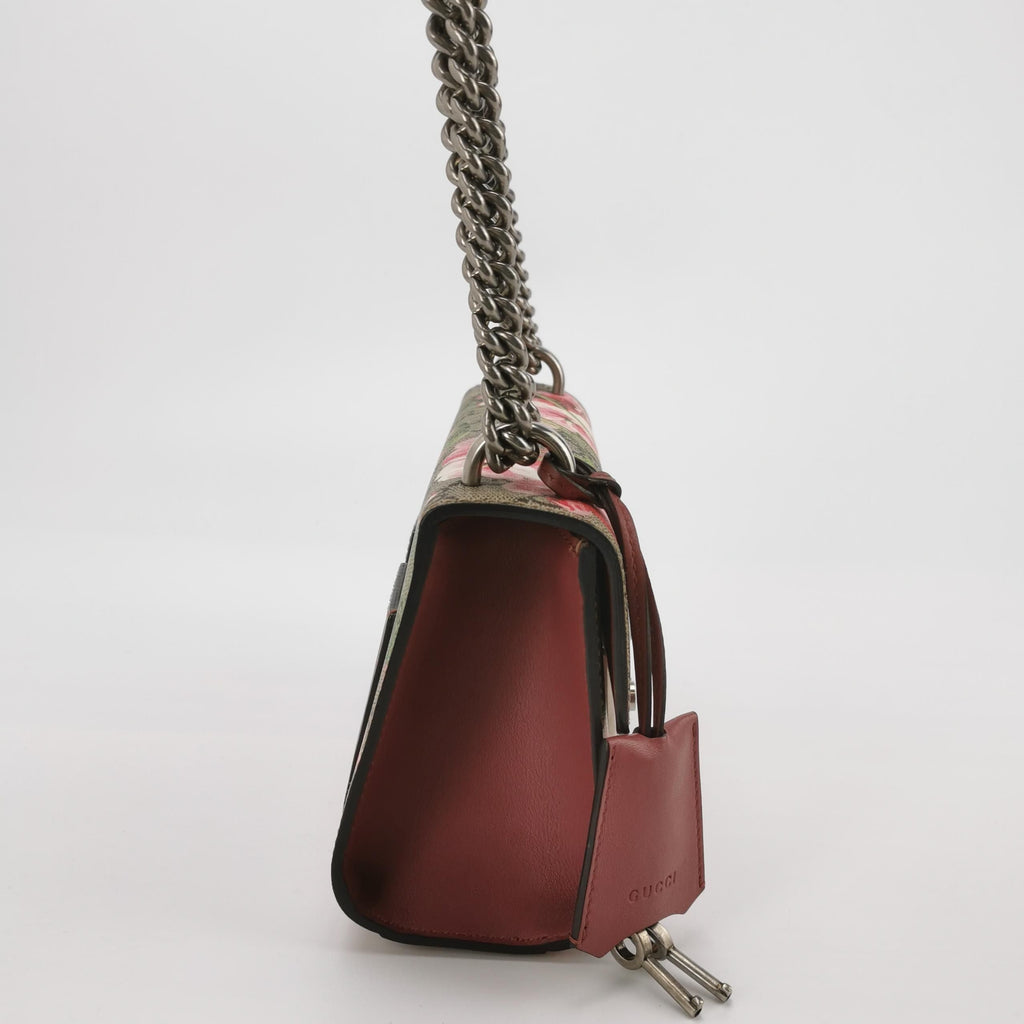 Gucci Padlock Small Leather Geranium Print Lock Shoulder Bag 250604781221864