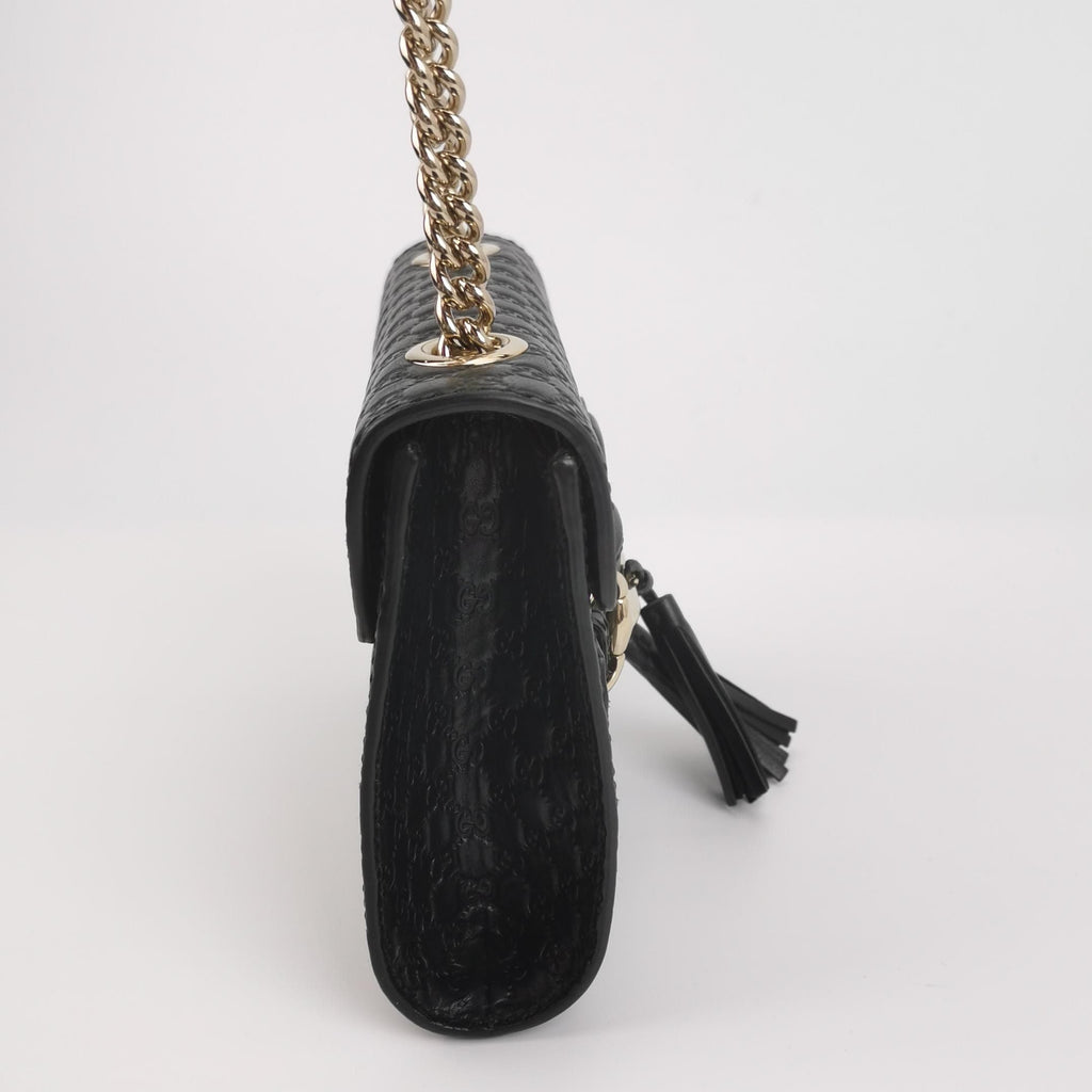 Gucci Emily Mini Signature Embossed Tassel Horsebit Crossbody Shoulder Bag 250602781218710