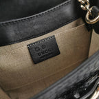 Gucci Emily Mini Signature Embossed Tassel Horsebit Crossbody Shoulder Bag 250602781218710