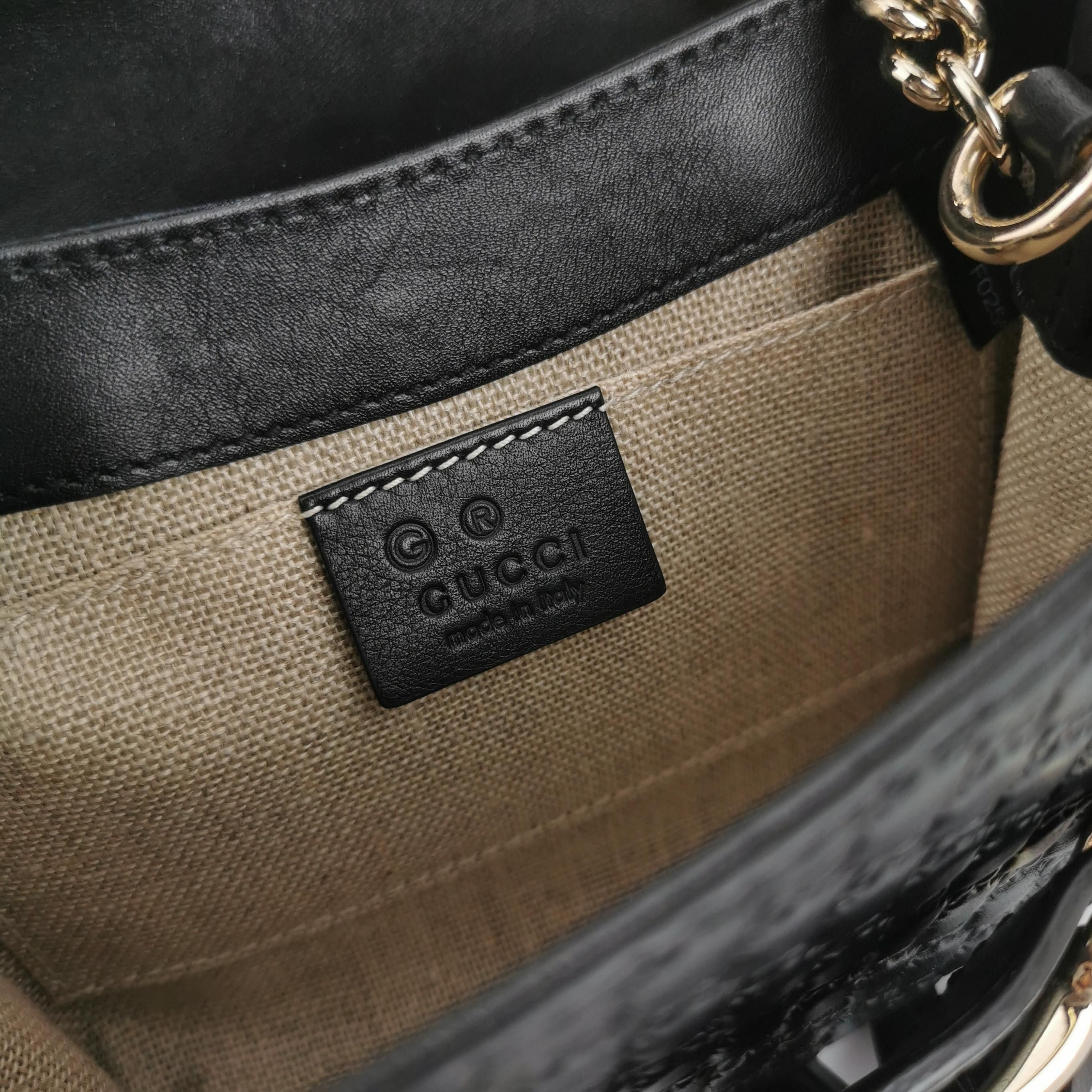 Gucci Emily Mini Signature Embossed Tassel Horsebit Crossbody Shoulder Bag 250602781218710