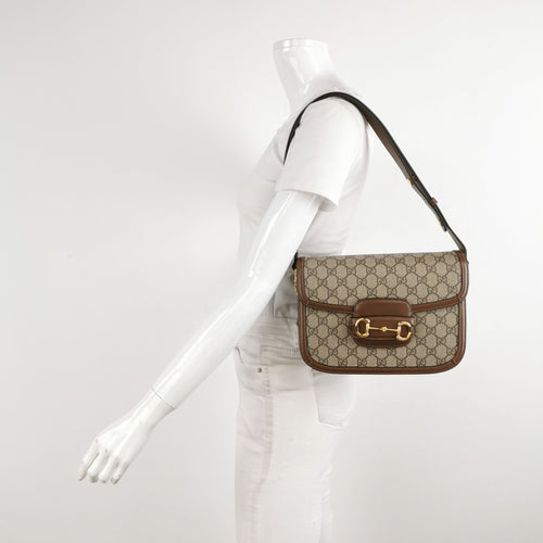 Gucci 1955 Small GG Canvas and Leather Shoulder Bag 250603781221382