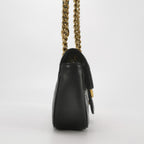 Gucci GG Marmont Mini Leather Solid V-Pattern Quilted Double G Logo Flap Shoulder Bag 250603781220530