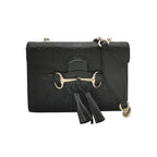 Gucci Emily Mini Leather Crossbody Bag with Tassel and Horsebit Detail 250602781218703