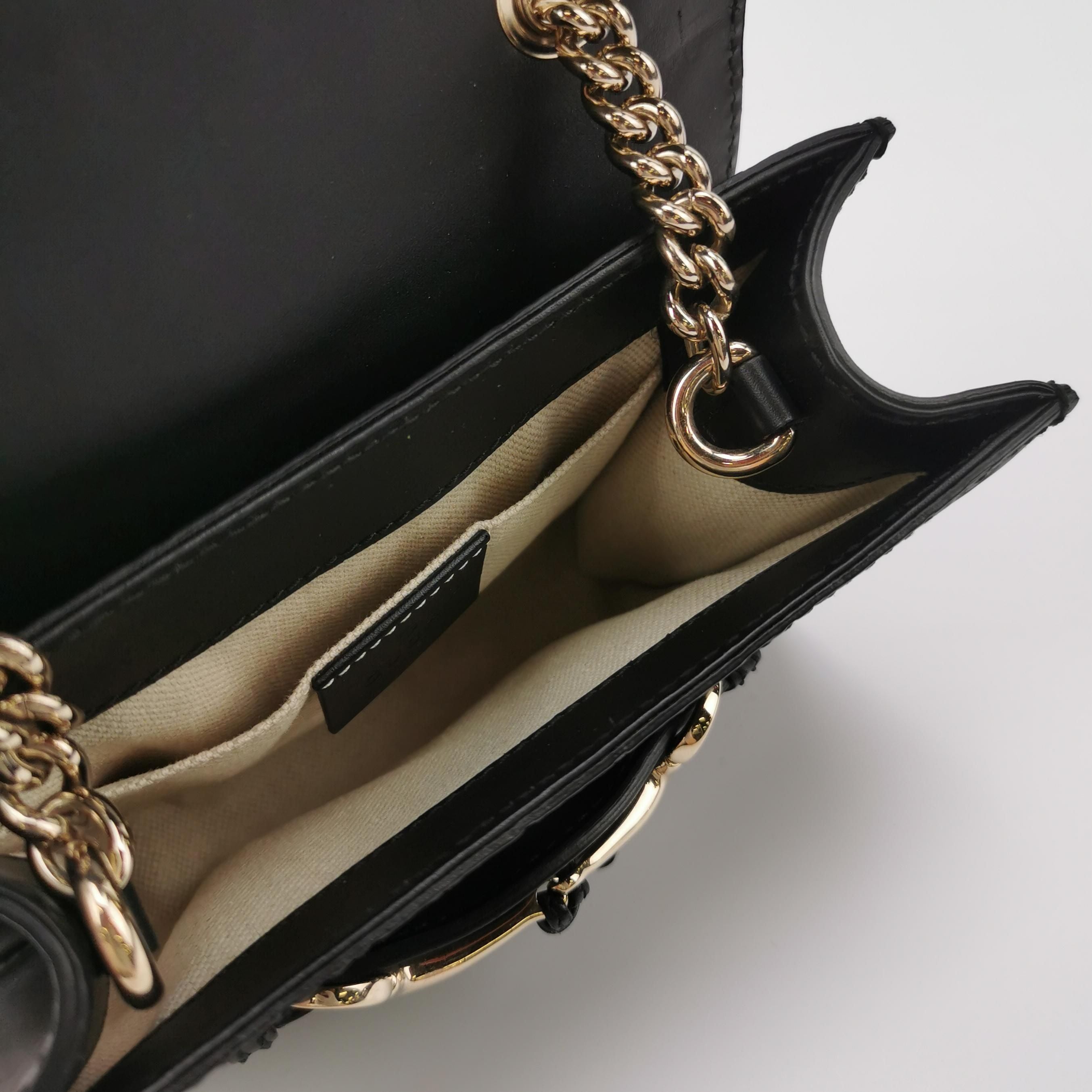 Gucci Emily Mini Leather Crossbody Bag with Tassel and Horsebit Detail 250602781218703