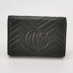 Gucci GG Marmont Mini Leather V-stitch Quilted Double G Logo Envelope Crossbody Shoulder Bag 250601781218197