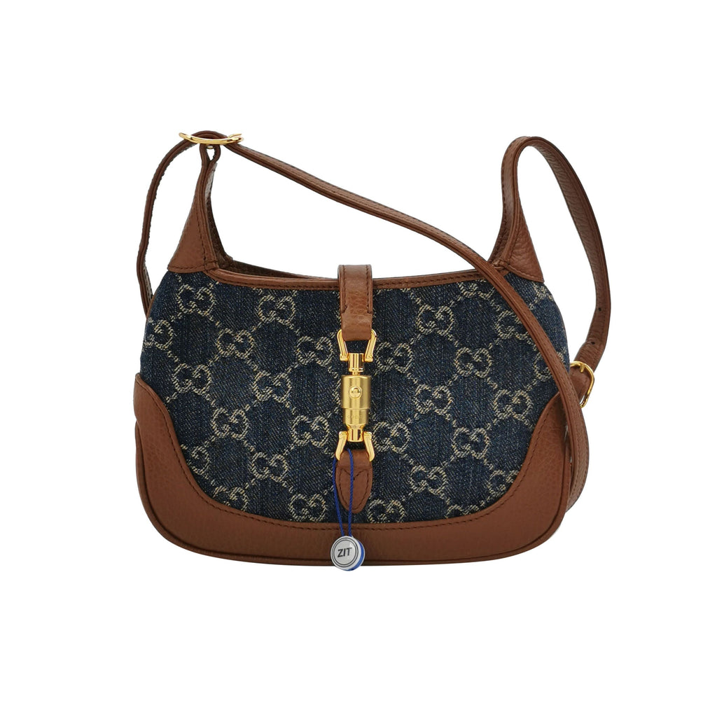 Gucci Jackie 1961 Mini Denim Canvas Shoulder Bag 250603781220577