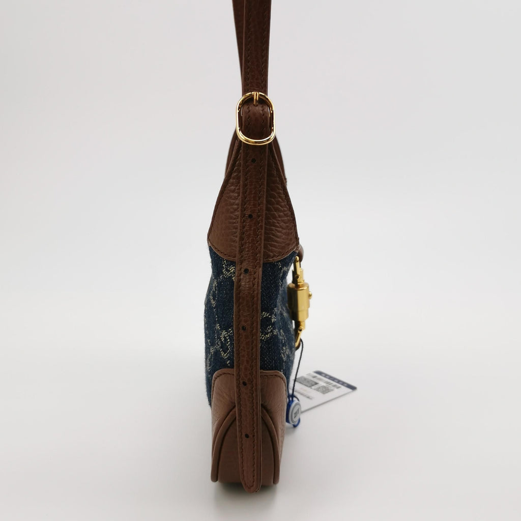 Gucci Jackie 1961 Mini Denim Canvas Shoulder Bag 250603781220577