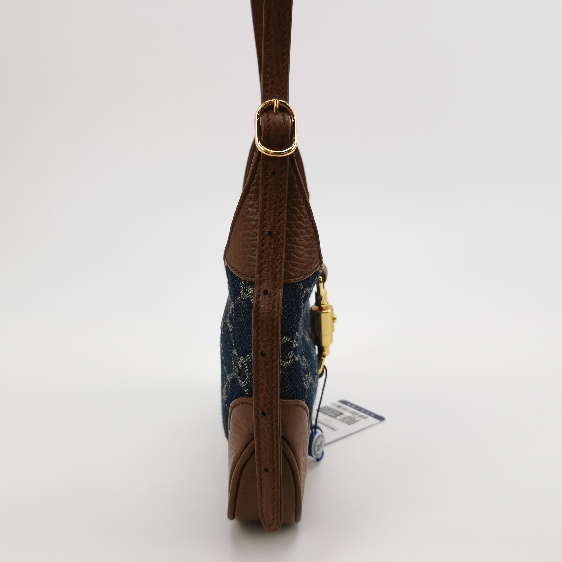 Gucci Jackie 1961 Mini Denim Canvas Shoulder Bag 250603781220577