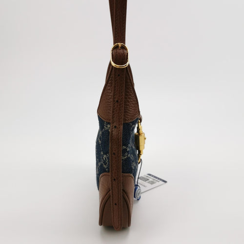 Gucci Jackie 1961 Mini Denim Canvas Shoulder Bag 250603781220577