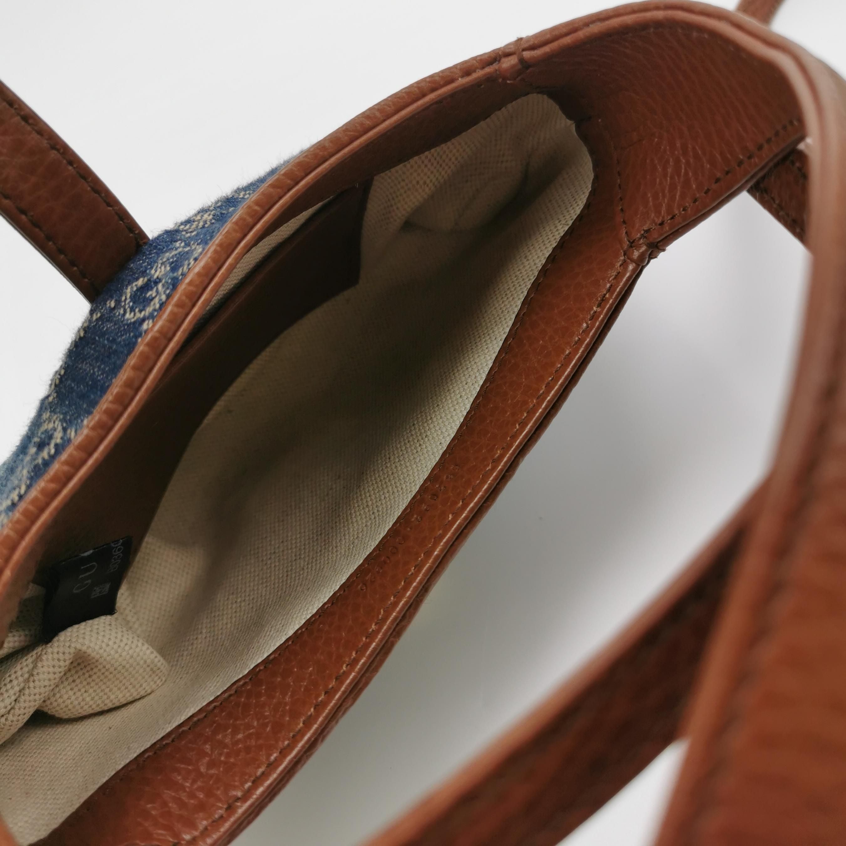 Gucci Jackie 1961 Mini Denim Canvas Shoulder Bag 250603781220577