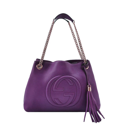 Gucci Soho Large Leather Solid GG Tote Shoulder Bag 250602781220043