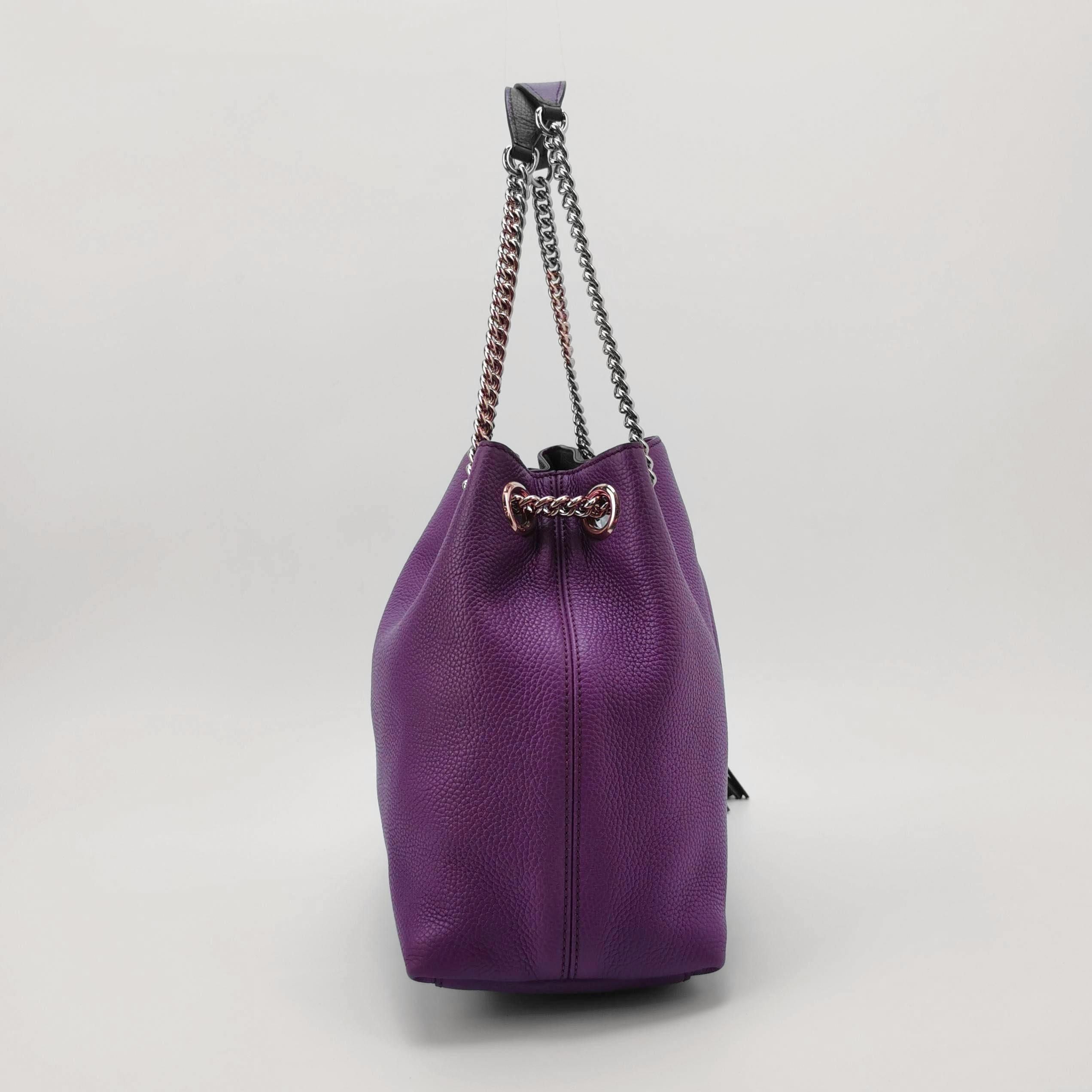 Gucci Soho Large Leather Solid GG Tote Shoulder Bag 250602781220043