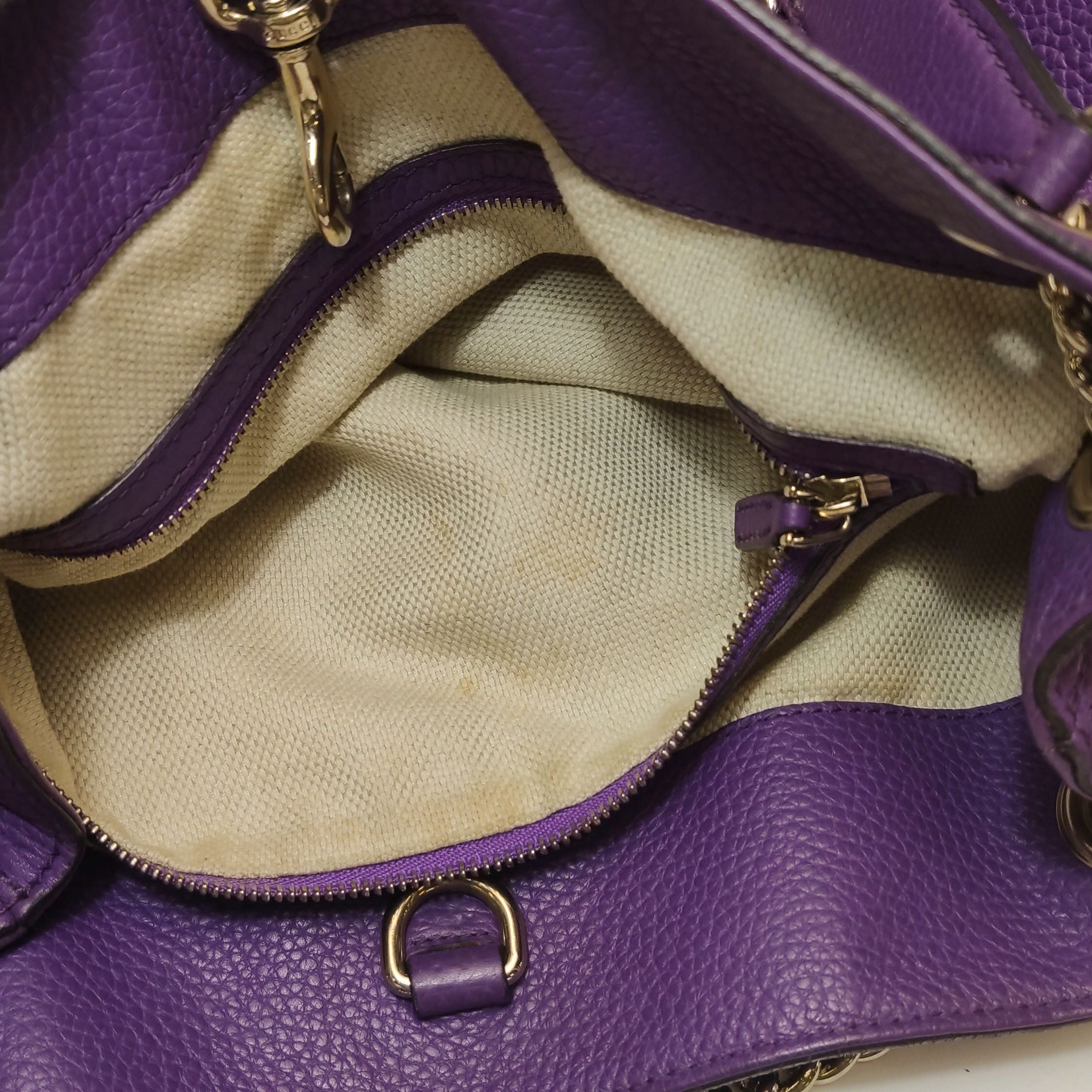 Gucci Soho Large Leather Solid GG Tote Shoulder Bag 250602781220043