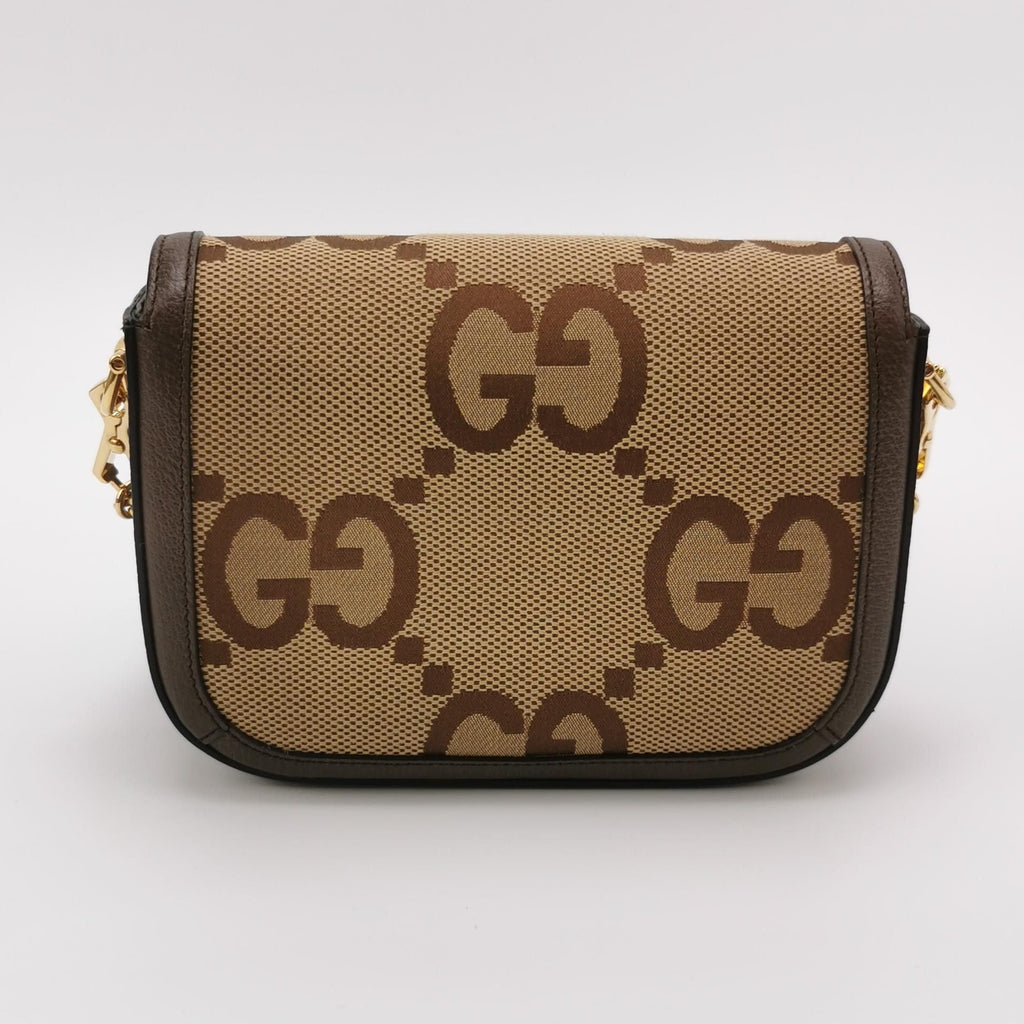 Gucci 1955 Mini Leather Canvas GG Supreme Horsebit Shoulder Bag 250529781214131